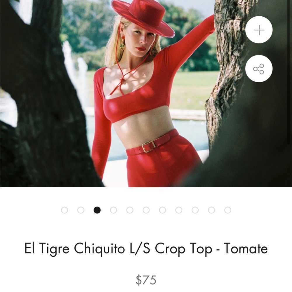 Gil Rodriguez El Tigre crop top 🔥 red